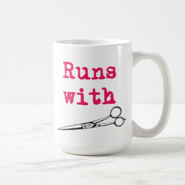 De Café Funcionamentos com a caneca do cabeleireiro das (Direita)