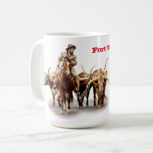 De Café Gado Longhorn, Fort Worth, Ocidental, Caneca