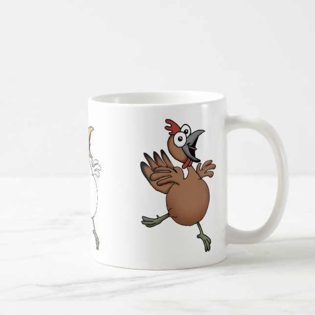 De Café Galinhas dos desenhos animados em uma caneca (Direita)