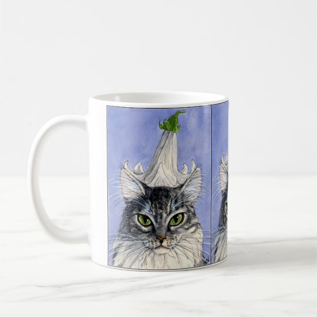 De Café Gato com a caneca do chapéu do lírio (Esquerda)