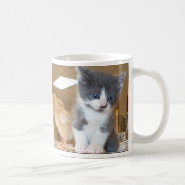 De Café Gato do monstro - gatinho com caneca dos pintinhos (Direita)