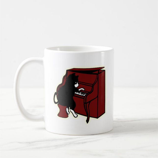 De Café Gato que joga a caneca do piano (Esquerda)