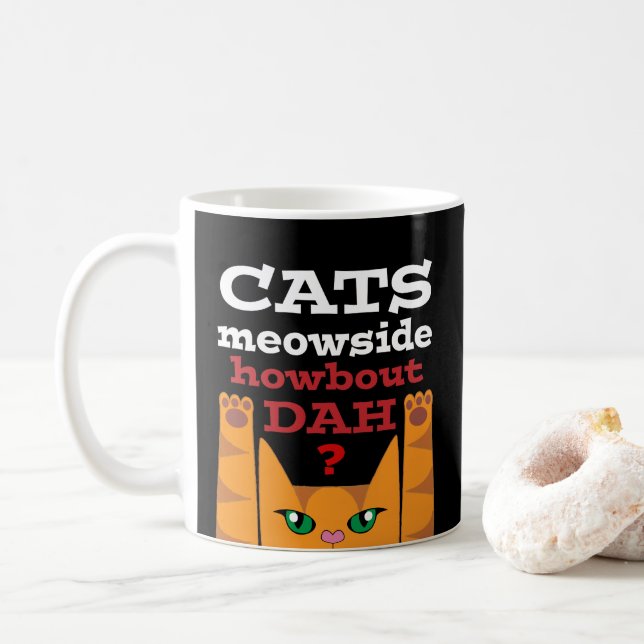 De Café Gatos Meowside - caneca (Com Donut)