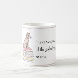 De Café Gatos - todas as coisas pertencem caneca