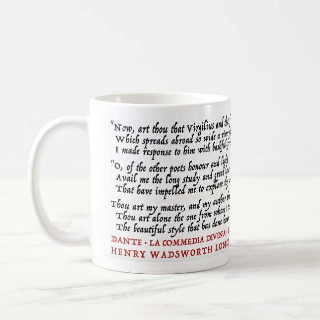 De Café Geek Dante Longfellow do Lit - caneca (Esquerda)