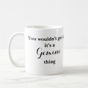 De Café Gemini Zodiac Astrologia, caneca engraçada