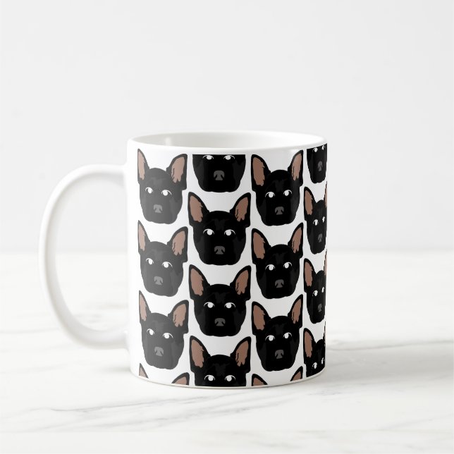 De Café German shepherd pretos na caneca (Esquerda)