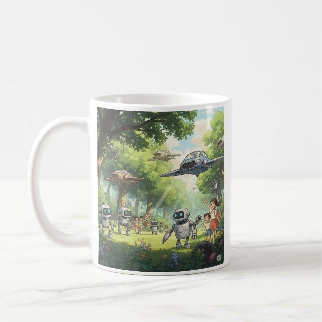 De Café Ghibli art na caneca (Esquerda)