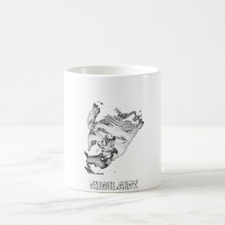 De Café Ghoulardi (preto/transparente) 11 onças. Caneca