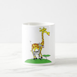 De Café Girafa e uma caneca da zebra