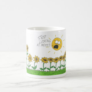 De Café Girassóis - caneca dos desenhos animados