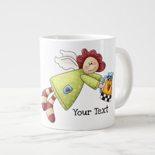 De Café Grande Adicione Seu Texto - Caneca Jumbo