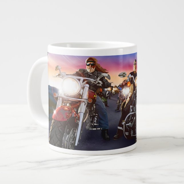 De Café Grande Bikers 1 caneca (Frente Esquerda)