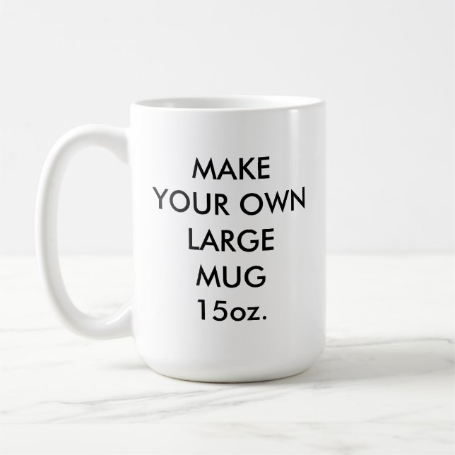 De Café Grande caneca 15oz branca clássica personalizada (Esquerda)