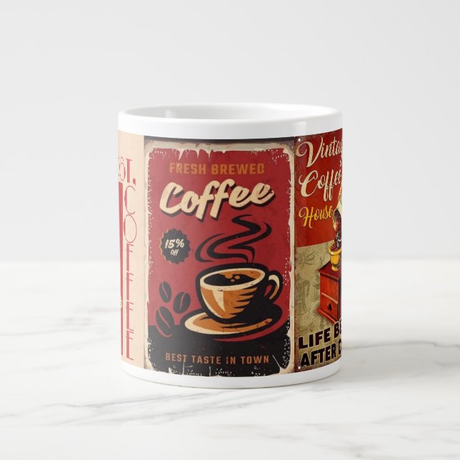 De Café Grande Caneca antiga ☕️ Vantage (Frente)