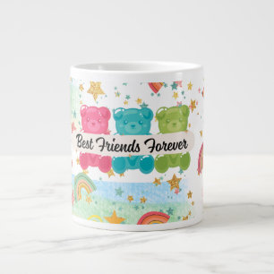 De Café Grande Caneca arco-íris melhores amigos