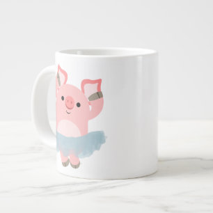 De Café Grande Caneca bonito do jumbo do porco da bailarina dos