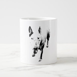 De Café Grande Caneca Bull Terrier – Estilo Tinta Gritty