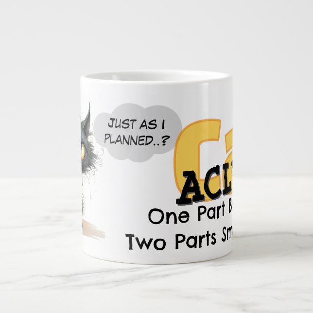 De Café Grande Caneca Chaos Cat 20oz – Alysm: Uma Parte Brilhanti (Frente)