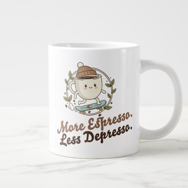 De Café Grande Caneca Clássica - Mais Espresso. Menos Depresso. (Direita)