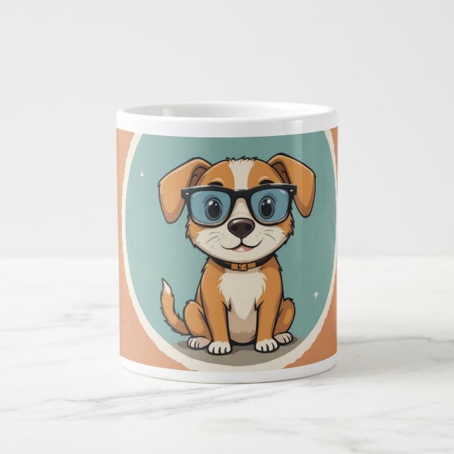 De Café Grande Caneca com Cachorro  (Frente)