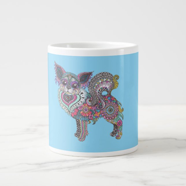 De Café Grande Caneca com chihuahua (Frente)
