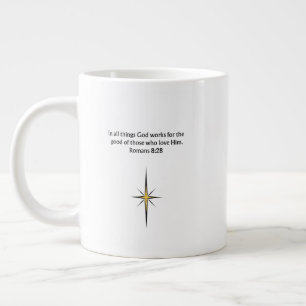De Café Grande Caneca com versículo da Bíblia Cristã   Presente d