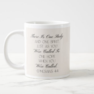 De Café Grande Caneca com versículo da Bíblia Efésios 4:4 Esperan