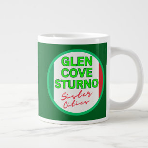 De Café Grande Caneca Comemorativa Cidades Irmãs Glen Cove & Stur