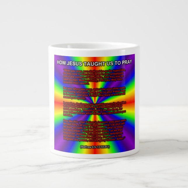 De Café Grande Caneca Como Jesus Nos Ensinou a Orar (Frente)
