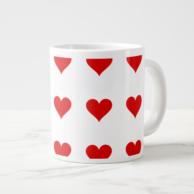 De Café Grande Caneca Coração, Dia dos Namorados, Amigos (Frente Esquerda)