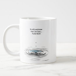 De Café Grande Caneca Cristã Salmo 46:10 Presente Inspirador