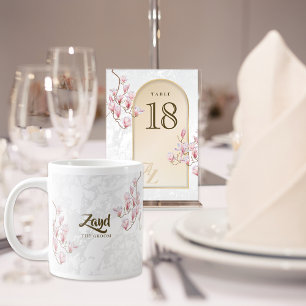 De Café Grande Caneca Croom Personalizada – Casamento Floral Magn