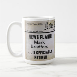 De Café Grande caneca da aposentadoria do papel da notícia