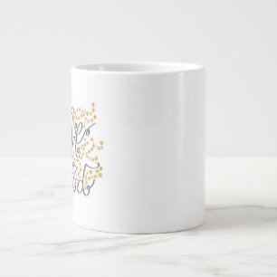 De Café Grande caneca do mundo, deitada pela direita