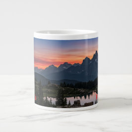 De Café Grande Caneca do Pôr do Sol das Montanhas Rochosas - Idio