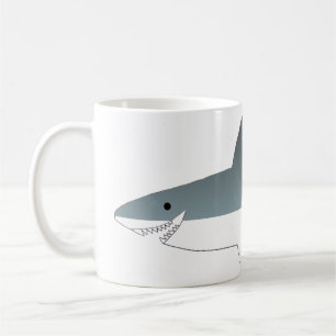 De Café Grande caneca do tubarão branco