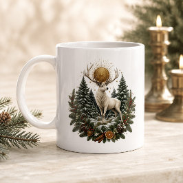 De Café Grande Caneca do Veado Branco do Yule ao Luar