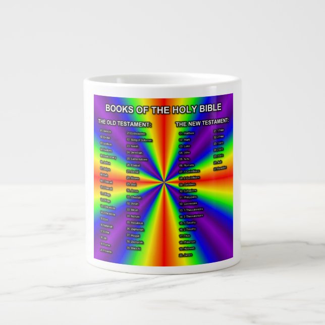 De Café Grande Caneca dos Livros da Bíblia Sagrada (Frente)
