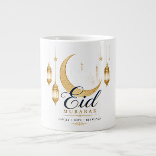 De Café Grande Caneca Eid Mubarak Presente Islâmico Elegante