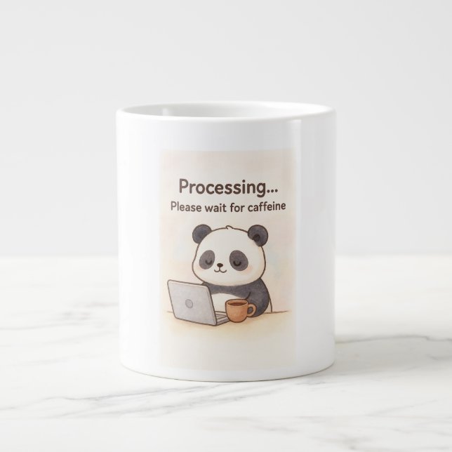 De Café Grande Caneca engraçada (Frente)