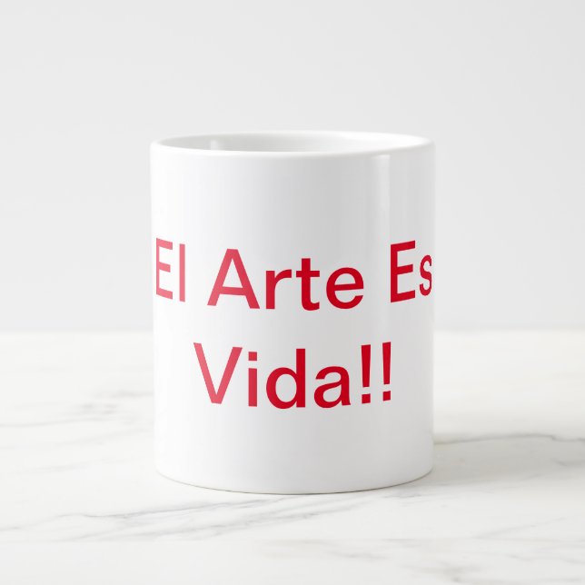 De Café Grande Caneca Especial Arte É Vida (Frente)