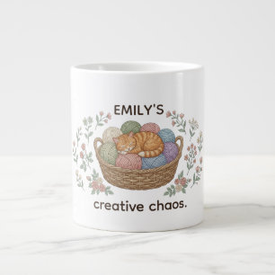 De Café Grande Caneca Especial Caos Criativo com Nome Personaliza