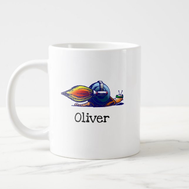 De Café Grande Caneca Especial Caracol Foguete (Esquerda)