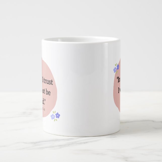 De Café Grande Caneca Especial com versículo da Bíblia (Frente)