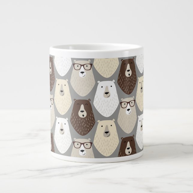 De Café Grande Caneca Especial Dia dos Pais com Urso Bonito (Frente)
