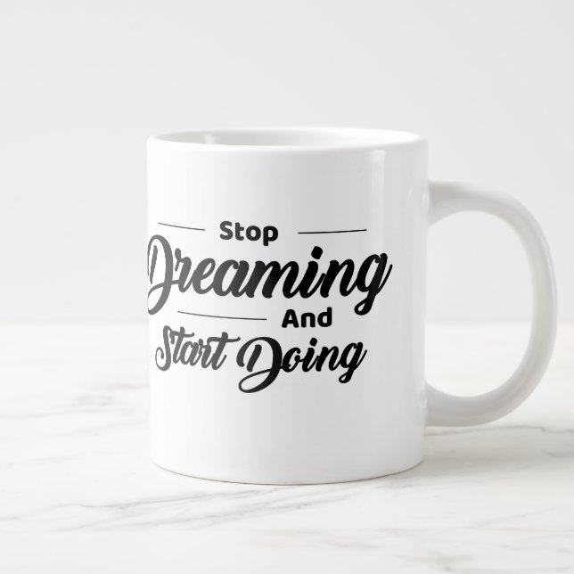 De Café Grande Caneca Especialidade Citações Simples Preta (Direita)