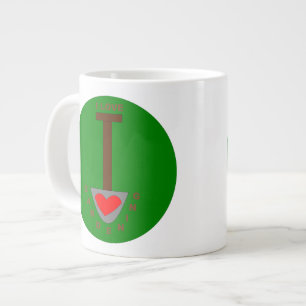 De Café Grande Caneca Eu Adoro Jardinagem