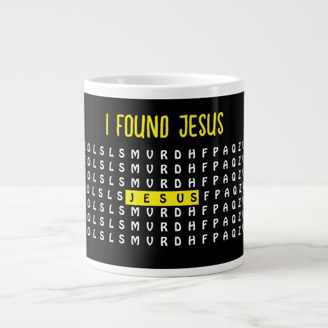 De Café Grande Caneca Eu Encontrei Jesus (Frente)