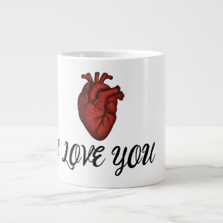 De Café Grande Caneca "Eu Te Amo" Coração Anatômico
